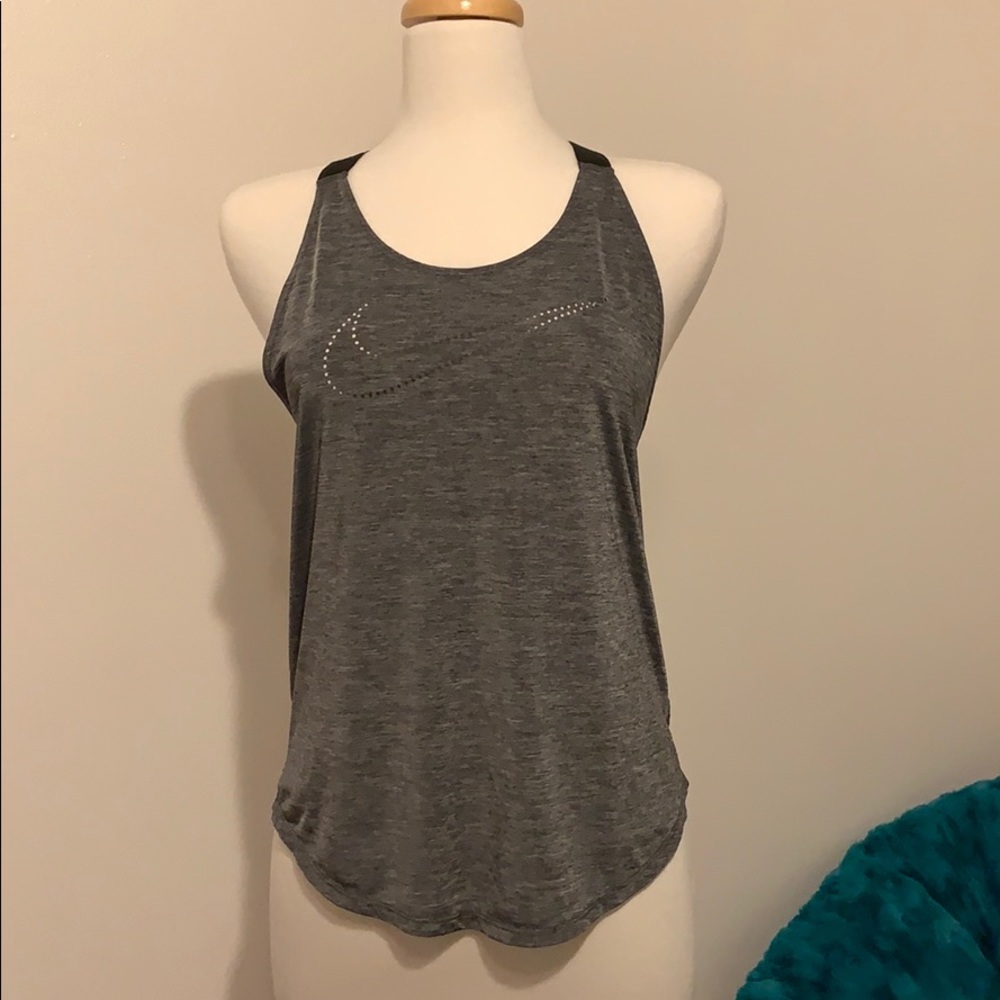 Nike Elastyk workout top, size S, GUC gray/black